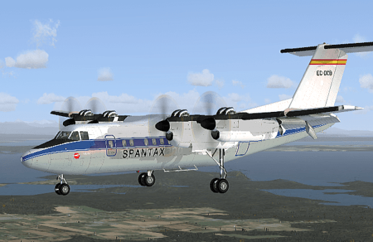 Spantax De Havilland DHC-7 Dash el primero de su clase en España