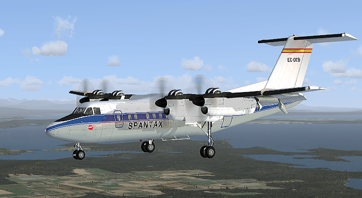 Spantax De Havilland DHC-7 Dash el primero de su clase en España