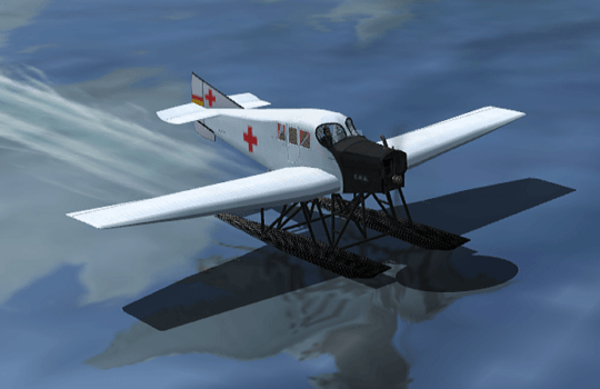 Junkers-F13W Cruz Roja con flotadores EXCLUSIVO