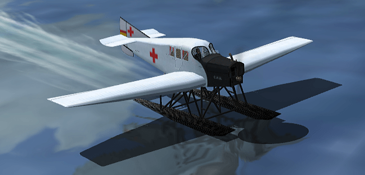 Junkers F13W Cruz Roja flotadores