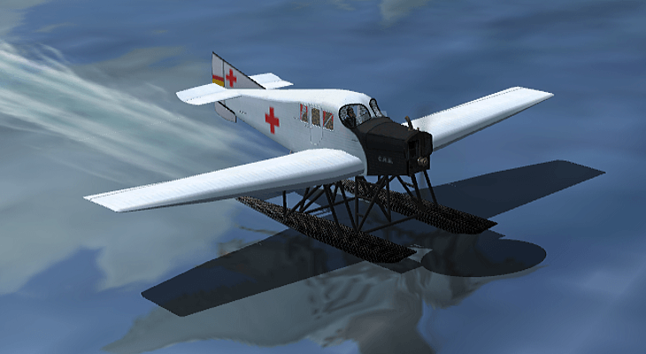 Junkers-F13W Cruz Roja con flotadores EXCLUSIVO