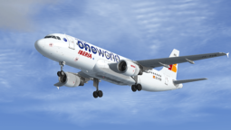 Airbus A320-211 Iberia OneWorld, el primero con el logo oneworld