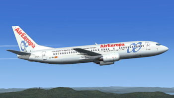 Air Europa Boeing B737-4Y0, el avión del musical We Will Rock You